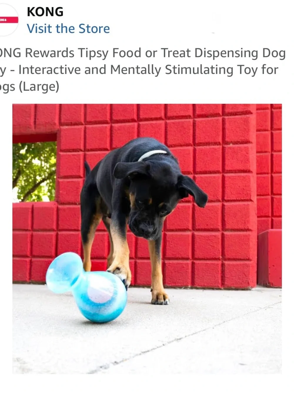NWT Kong Blue Speckled Tipsy Treat-Dispensing Dog Toy